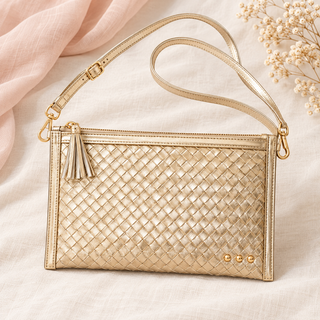 Veda Woven Crossbody and Clutch Bag