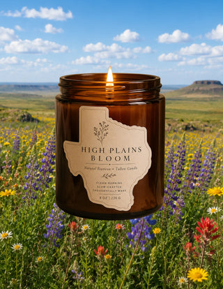 High Plains Bloom – 8 oz Beeswax & Tallow Candle