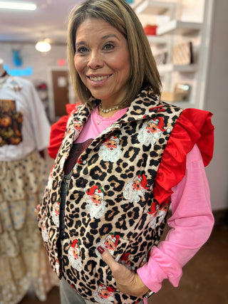 Santa Safari Chic Puffer Vest