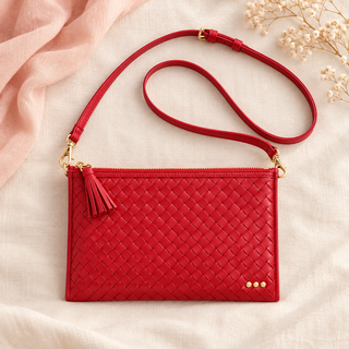 Veda Woven Crossbody and Clutch Bag