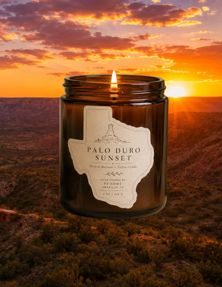 Palo Duro Sunset – 8 oz Beeswax & Tallow Candle