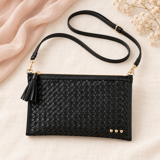 Veda Woven Crossbody and Clutch Bag