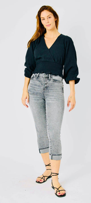 JB HW Cuffed Button Fly Capri