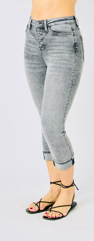 JB HW Cuffed Button Fly Capri