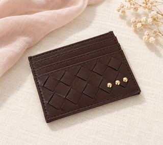 Mariah Woven Small Card Holder Wallet