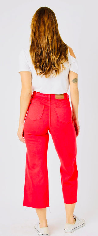 JB HW Tummy Control Wide Crop-Red