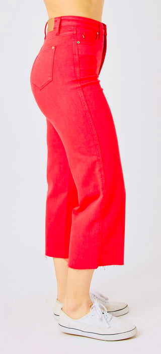 JB HW Tummy Control Wide Crop-Red