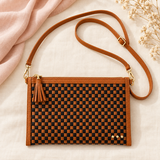 Veda Woven Crossbody and Clutch Bag
