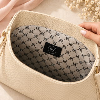 Amie Snake Embossed Shoulder Bag