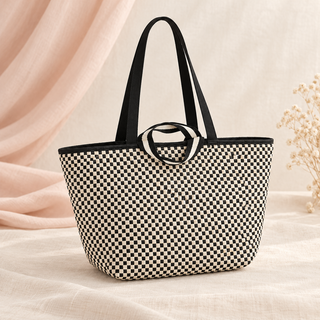 Woven Tiffany Organizer Tote Bag