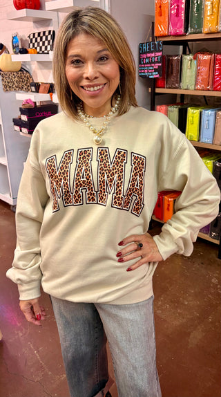 Leopard Mama Crewneck Sweatshirt