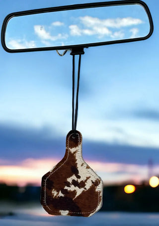 Cow Tag Car Charm