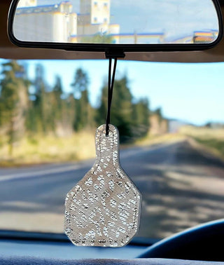 Cow Tag Car Charm