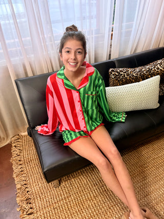 Christmas Stripes pj