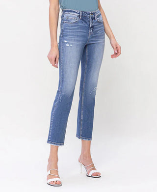 Excellent High Rise Slim Straight Jeans