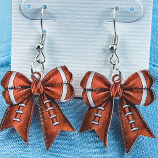 Football Bow Earrings