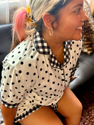 Polka Dot Ruffle pj