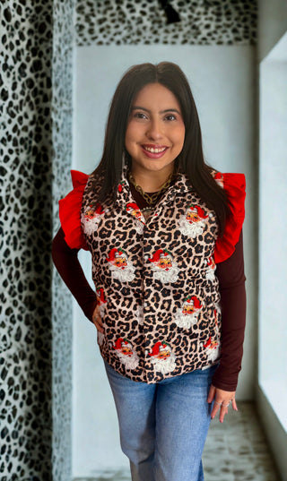 Santa Safari Chic Puffer Vest