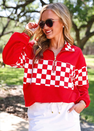 End Zone Checkered Pullover