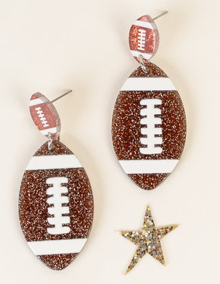 Double Football Earrings
