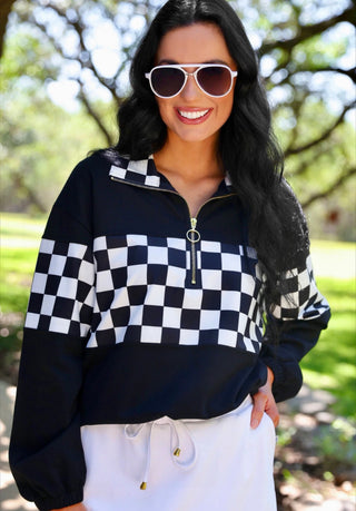 End Zone Checkered Pullover