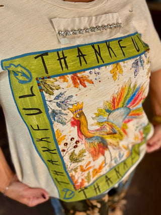 Thankful Turkey Tattered Tee
