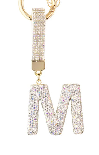 Sparkle Initial Keychain