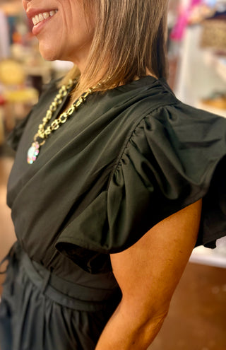 Little Black Ruffle Dress