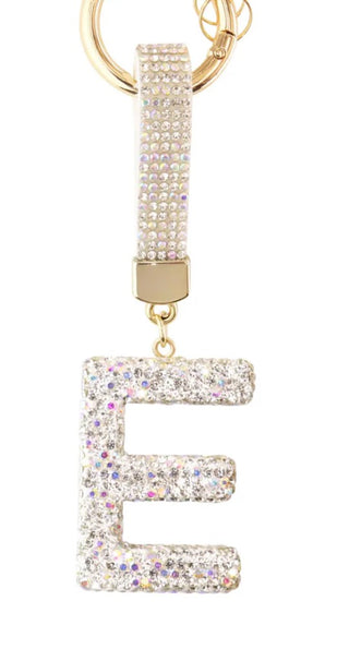 Sparkle Initial Keychain