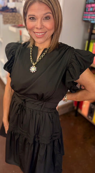 Little Black Ruffle Dress