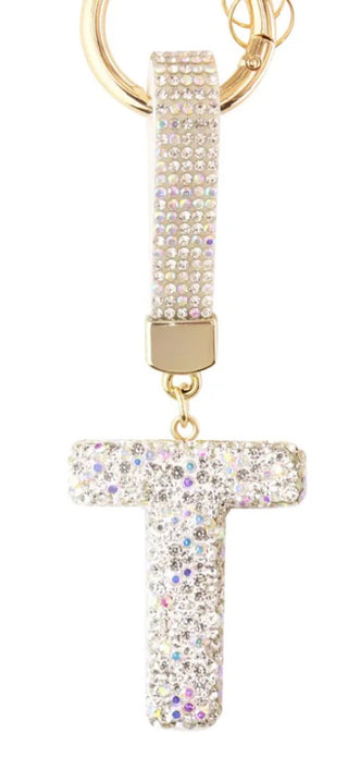 Sparkle Initial Keychain