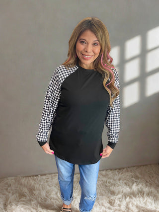 Houndstooth Haven Long Sleeve