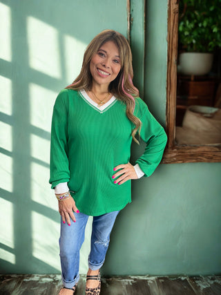 Kelly Crisp Waffle Top