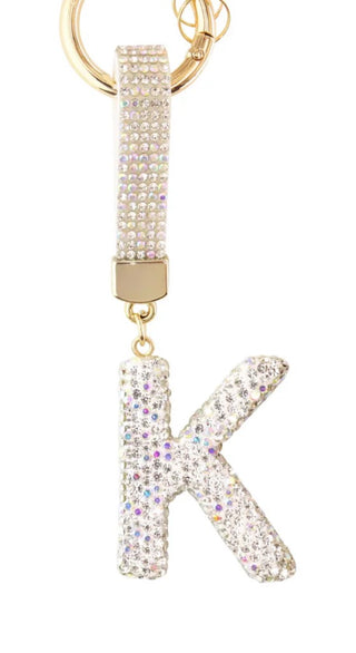 Sparkle Initial Keychain