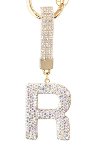 Sparkle Initial Keychain