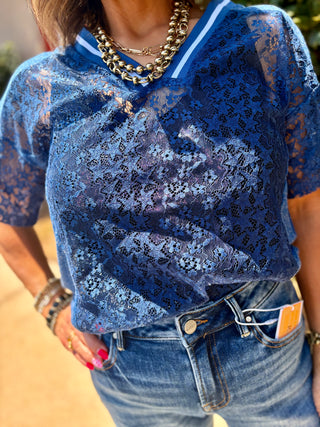 Varsity Lace Top