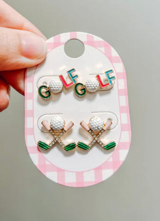 ⛳ Fore the Love of Golf Earring Set