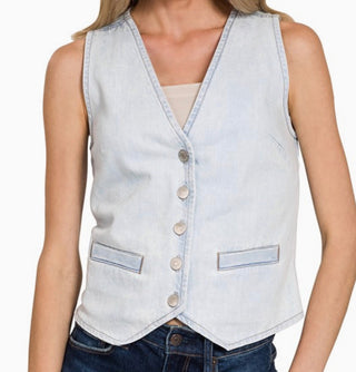Light Wash Classic Denim Vest