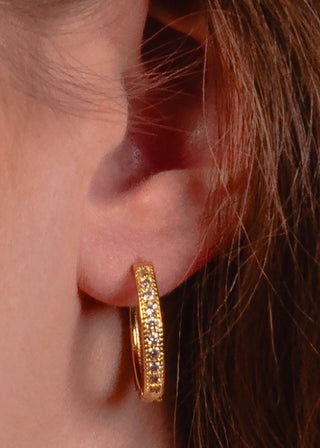 Golden Stardust Hoops