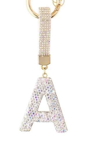 Sparkle Initial Keychain