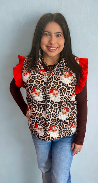 Santa Safari Chic Puffer Vest