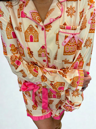 Gingerbread Wonderland Ruffle Pajama Set
