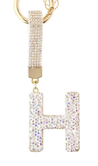 Sparkle Initial Keychain