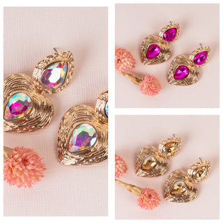 Triple Love Heart Earrings