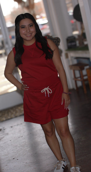 Crimson Comfort Knit Set