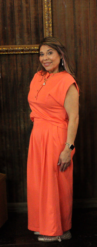 Sunset Button Dolman Top