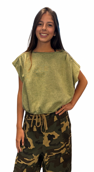 Acid Green Terry Cloth Top
