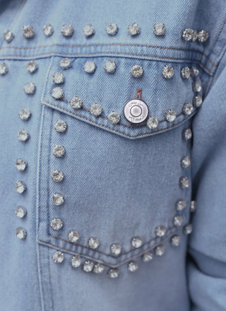 Stevie Rhinestone Denim Jacket