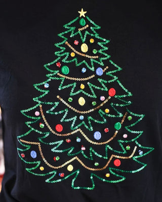 EMBELLISHED CHRISTMAS TREE TEE