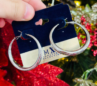 Silver Hoops